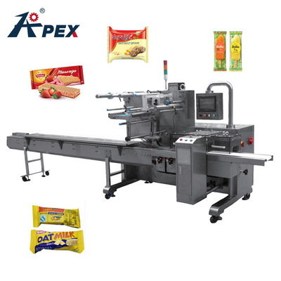 Low Price Food Biscuit Wafer Sachet Ice Popsicle Candy Cookie Snacks Bread Candy FlowAutomatic Pouch Horizontal Food Packing Machine